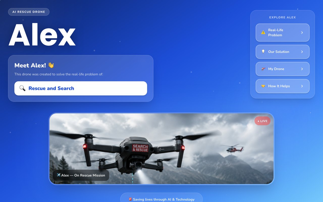 The home page of Alex